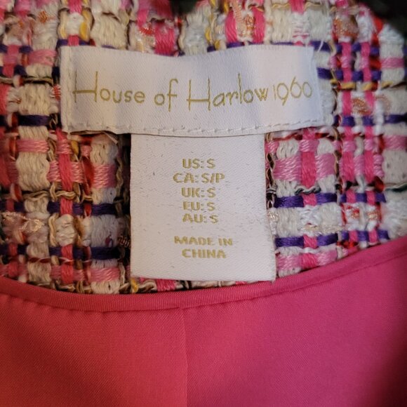 Cropped Pink Woven Vintage Inspired Jacket - Picture 5 of 5